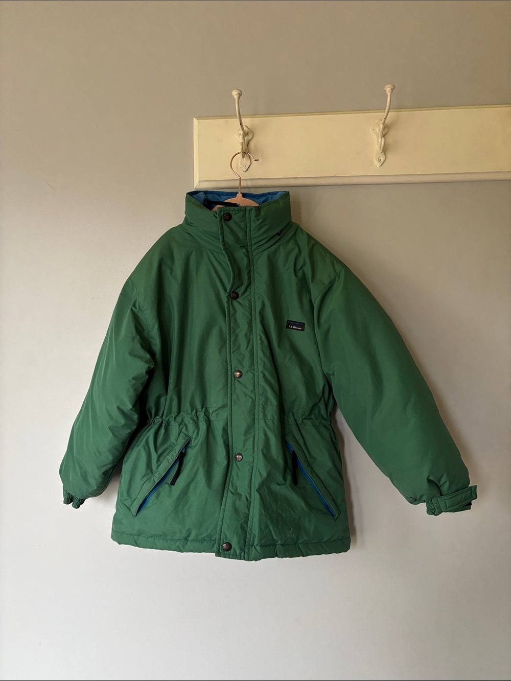 L.L. Bean Vintage Penobscot Parka Down Jacket Green Kids M/L (8-10)